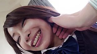 Gradual schoolgirl stranger Japan – creampied pussy